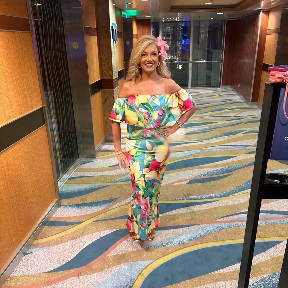 Floral Off-Shoulder Maxi Dress